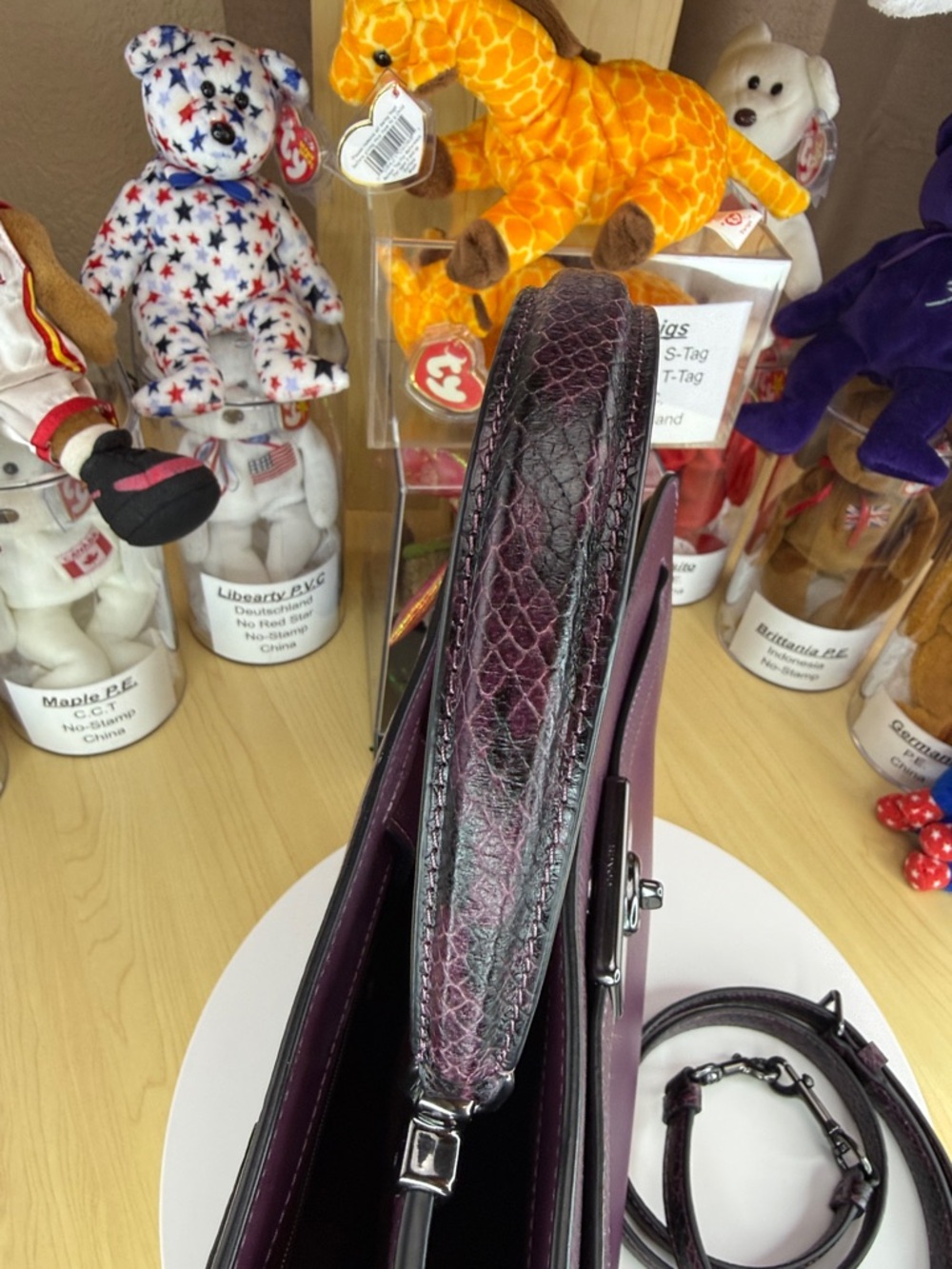 π₯COACH - Lane Mixed Leather Carryall - Boysenberry - 79U479 - Picture 4 of 12